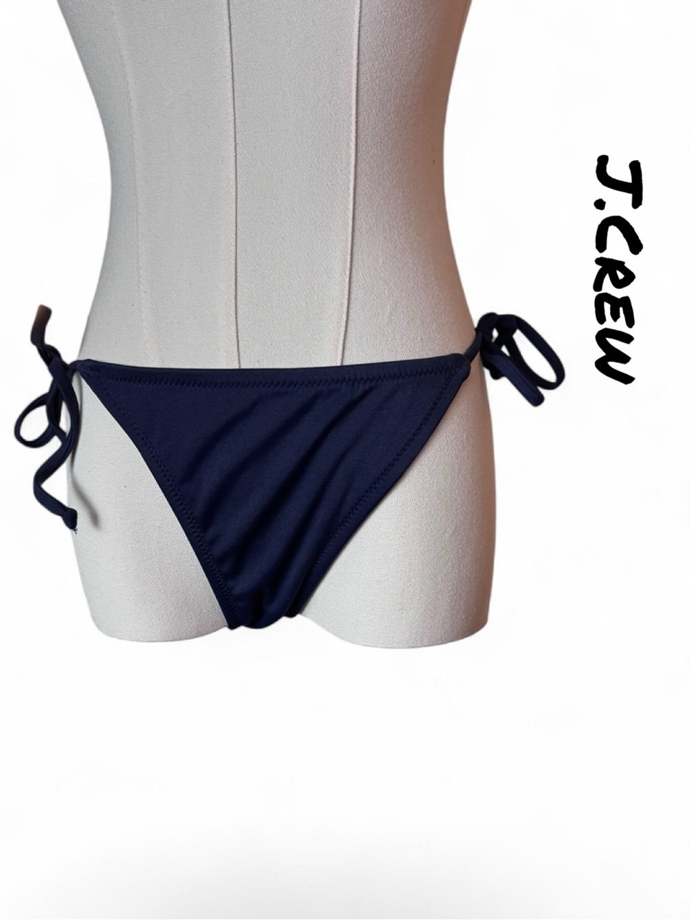 J. Crew Navy Side-Tie Bikini Bottoms Size Medium